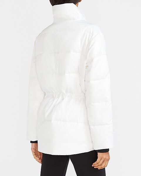 Cinched Waist Recycled Puffer Jacket | Express