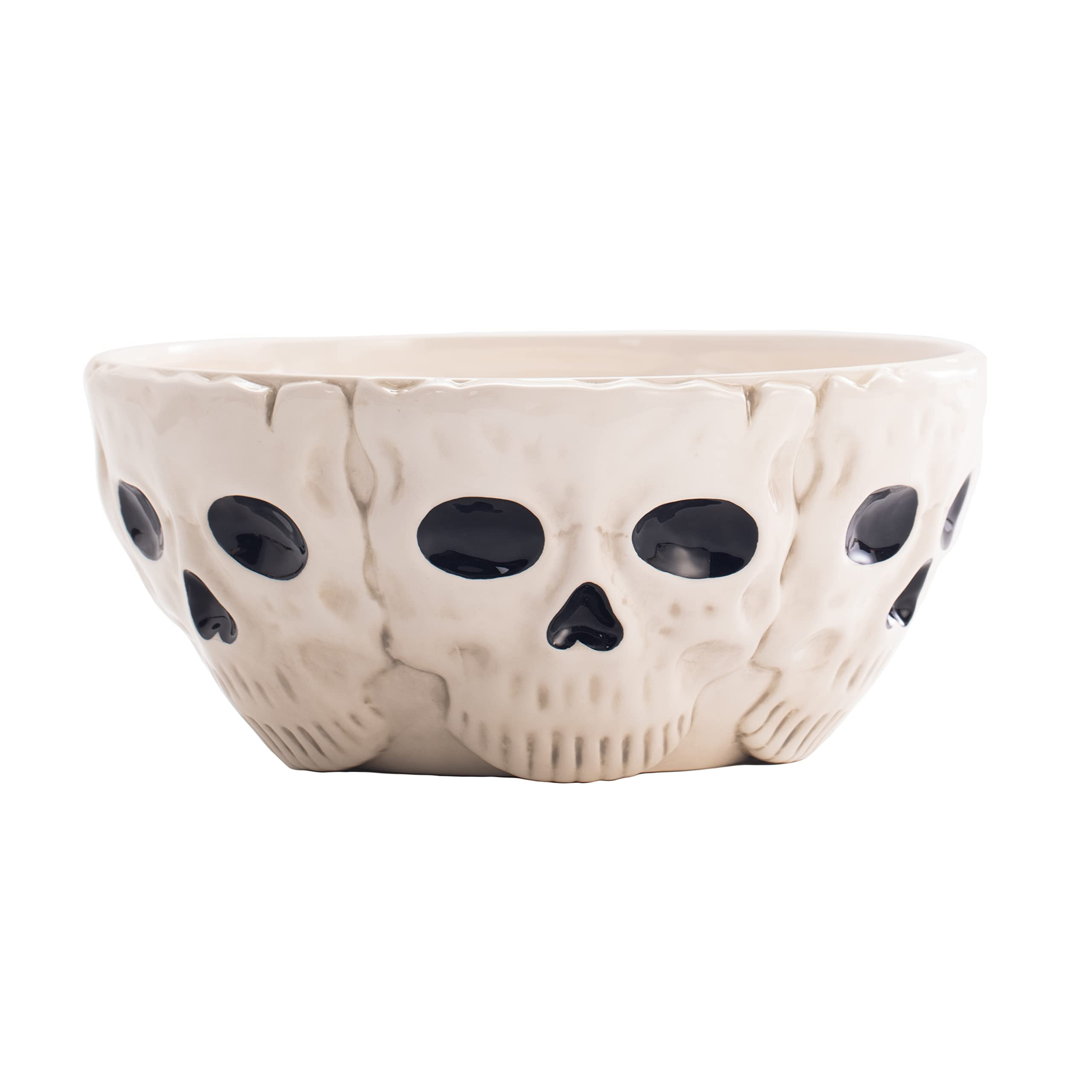 Bico Halloween Skull 10.4 inch White Candy Ceramic Serving Bowl, for treats, chocolates, cookies,... | Amazon (US)