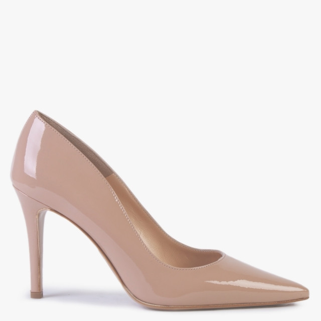 Acourt 85 Beige Patent Court Shoes | Daniel Footwear (UK)