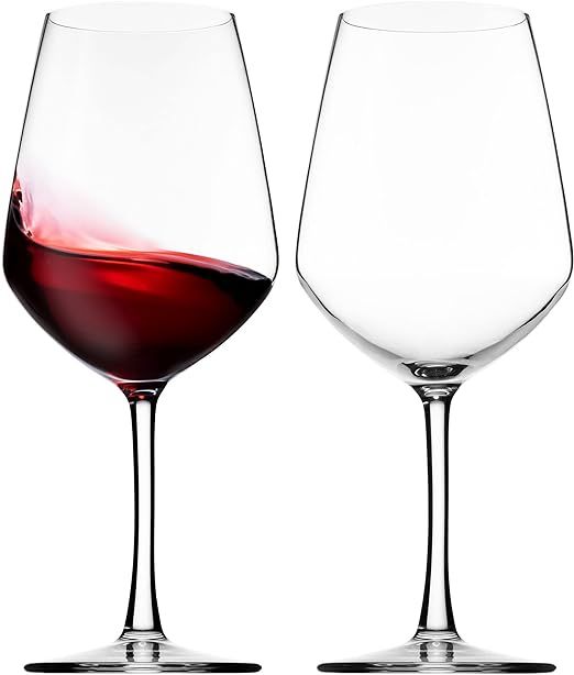 Lefonte Wine Glasses, Italian Red Wine Glasses Set, 18oz Clear Wine Glasses, Wine Glass Cups, Set... | Amazon (US)