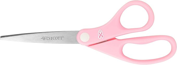 Westcott 15387 8" Pink Ribbon Stainless Steel Scissors, 8 W in | Amazon (US)