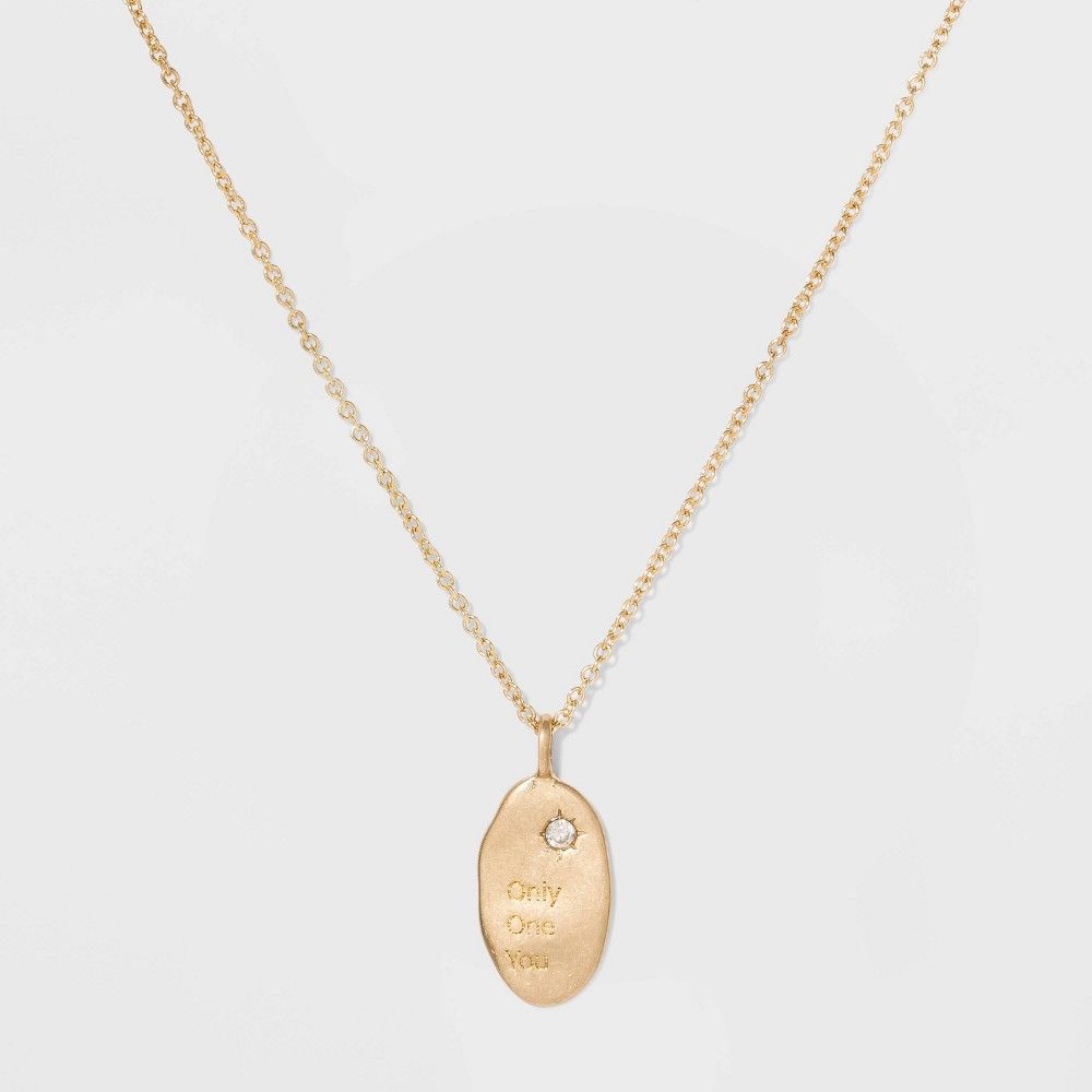petiteOnly One You Short Necklace - Gold, Women's | Target