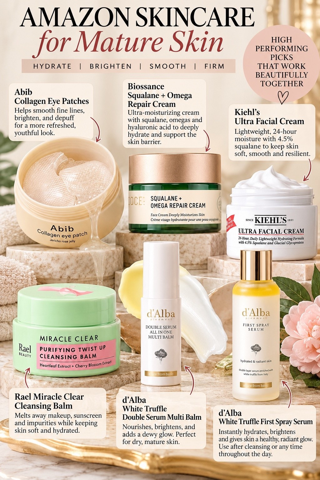 ✨ Amazon Skincare for Mature Skin ✨

These are some beautiful picks for giving mature skin that hydrated, healthy-looking glow. From rich moisturizers and refreshing serums to eye patches and a cleansing balm, these are all about adding moisture and keeping skin looking soft, smooth and radiant. 🤍

I’ve linked all of these Amazon finds right here in my LTK so they’re easy to shop!

#MatureSkin #AmazonBeauty #SkincareOver60 #MatureSkincare #AmazonFinds

#LTKmorningroutine #LTKselfcare #LTKBeauty