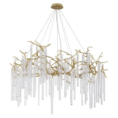 Transitional 12-Light Round Glass Drop Chandelier | Wayfair North America