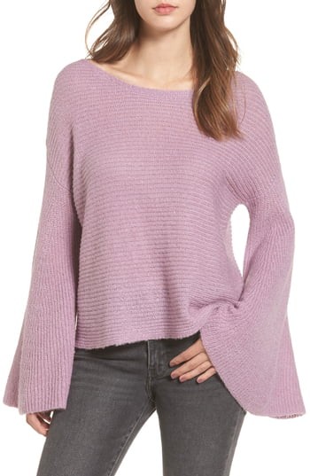 Women's Bp. Flare Sleeve Sweater, Size XX-Large - Purple | Nordstrom