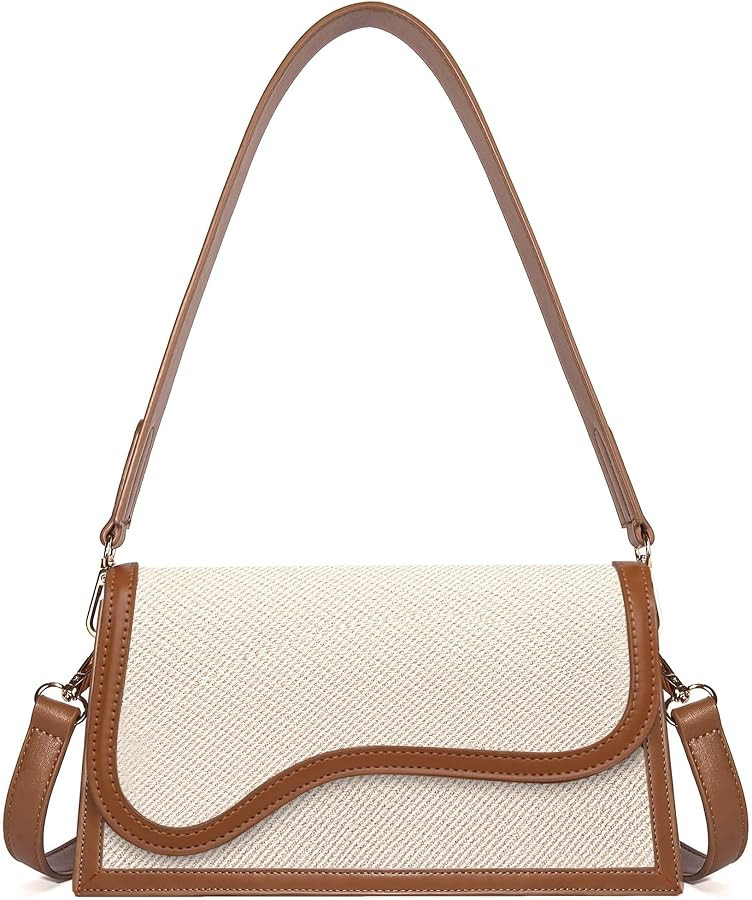 Shoulder Bag for Women Retro Classic Cross Body Purse with 2 Removable Straps | Amazon (US)