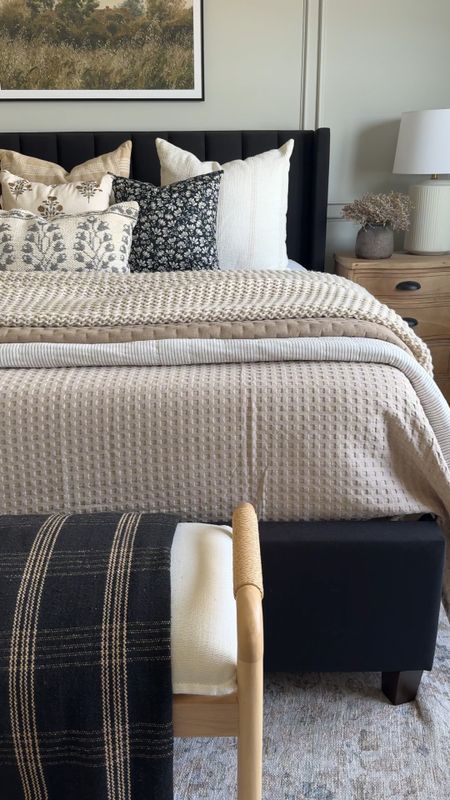 What is the key to styling a bed?
Layers and patterns! 

One of the hardest things in design is layering and mixing patterns but it can really take your space to the next level.

When layering blankets I keep with a neutral pallet but look for a solid texture, a stripe, and thicker solid, and a chunky knit. 

Patterns can be tricky. It’s all about trial and error. I tend to mix larger patterns, smaller patterns, linear patterns, and a solid. I try to stick with a neutral pallet and add small pops of color. I tend to put pillows together and try it and might need to mix things up! 


Home decor, bedding, primary bedroom, master bedroom, layering, mixing patterns, interior design tips, making the bed, pillows, blankets, bedding, home design, neutral home decor, target home decor, studio McGee, Amazon home decor

#home #homedecoration #homeinspo #homestaging #homeadore #bedding #beddingsets #beddingdecor #bed #bedroom #bedroominspo #bedspread #bedframe #farmhousebedding #bedlayering #makethebed #howto #howtostyle #homedecorideas #homedecortips #homedecortrends #decortips #decortrends #patterns #mixingpatterns #mixandmatch 

#LTKhome #LTKstyletip #LTKVideo