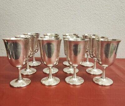 Set of 12 Vintage Sheridan EPS Silver Goblets Wine Fast Shipping!!! | eBay US