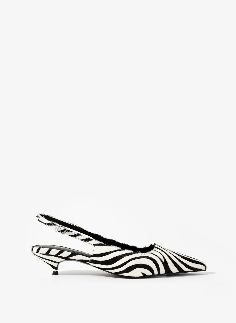 Mila Zebra Print Slingback Kitten Heels | Mint Velvet