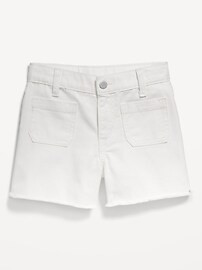 High-Waisted Pocket Frayed-Hem Shorts for Girls | Old Navy (US)