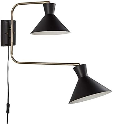 Amazon Brand – Rivet Mid-Century Swiveling Long Arms Pivoting Head Plug-In, Hardwire, or 2-in-1... | Amazon (US)