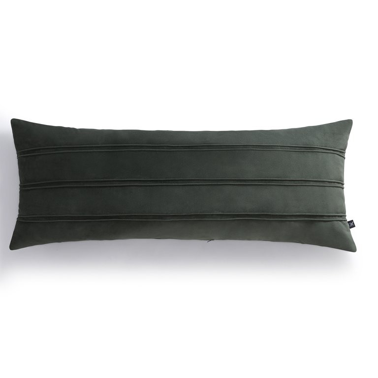 My Texas House Rosealinn 14" x 36" Green Velvet Oblong Decorative Pillow | Walmart (US)
