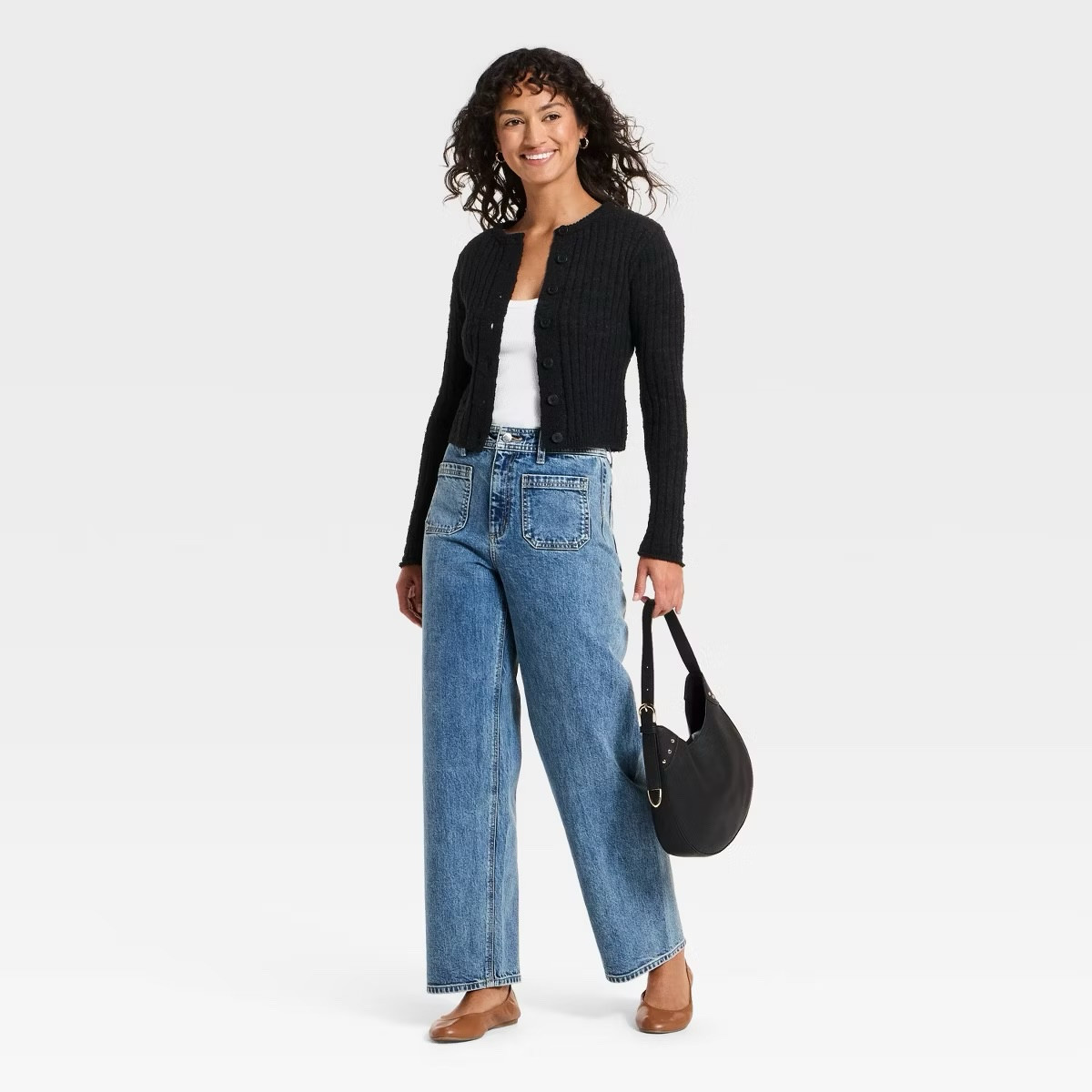 NEW ARRIVALS!! Women's Highest-Rise Sailor Straight Jeans - Universal Thread in Medium Wash with Women's Rib Cardigan - Universal
Thread in Black ( comes in more colors )







Target, target outfit, new finds, new at target, spring outfit, weekend outfit, running errands, casual style, target denim, Target cardigan, denim jeans 


#LTKMidsize #LTKOver40 #LTKPlusSize