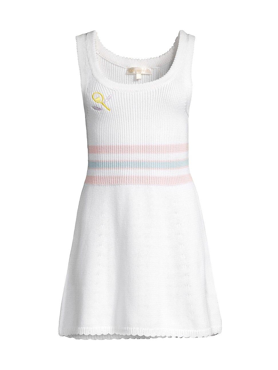 Women's Indiana Embroidered Scallop-Trim Minidress - Tennis Whites - Size Small - Tennis Whites - Si | Saks Fifth Avenue