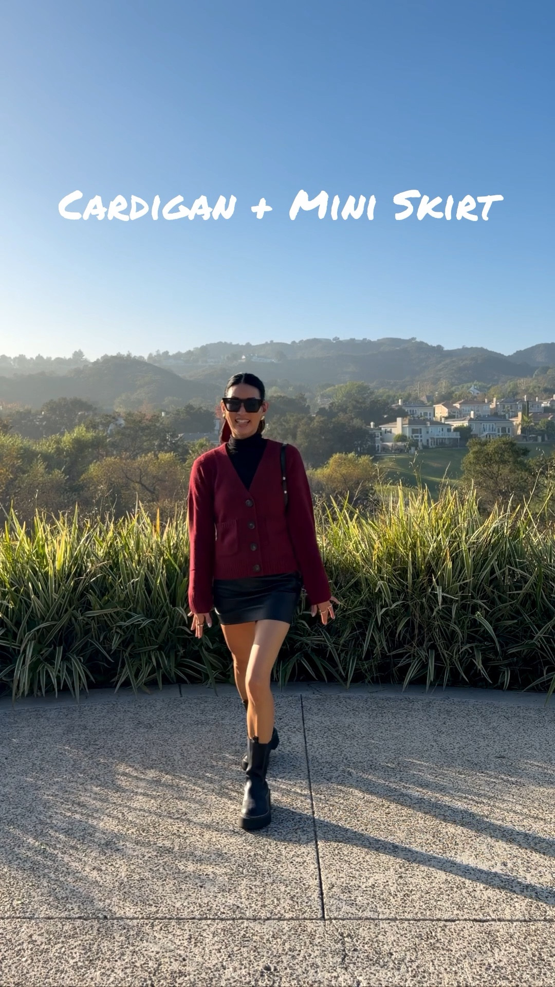 Love this Sezane cardigan in this burgundy for the winter. Paired it with a leather mini skirt and black Chelsea boots for some edginess but added a bow to make it feminine as well.

Wearing xxs in the cardigan and 0 in the skirt for reference. 

#LTKSaleAlert #LTKootd #LTKPetite