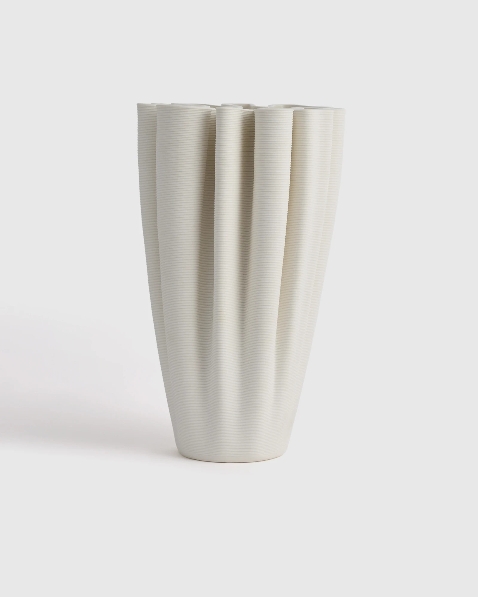 Sculptural Rippled Ceramic Vase | Quince