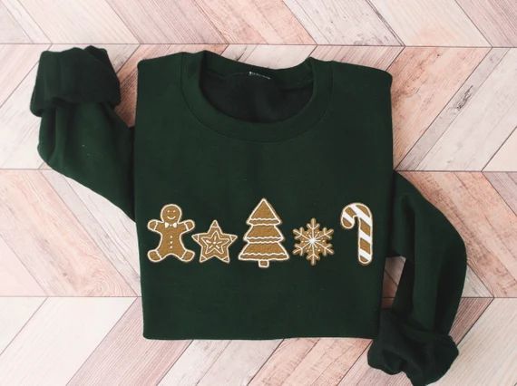 Christmas Sweatshirt Gingerbread Cookies Christmas | Etsy | Etsy (US)