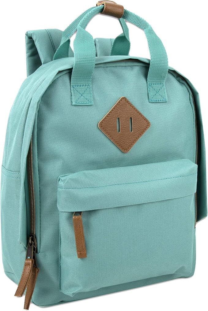 Madison & Dakota Canvas Mini Backpack for Everyday & Day Pack Rucksack in Solid Color Blocks, Gre... | Amazon (US)