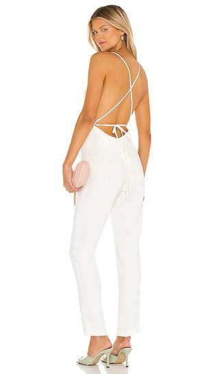 Amanda Uprichard Janet Jumpsuit in Ivory. - size S | Revolve Clothing (Global)
