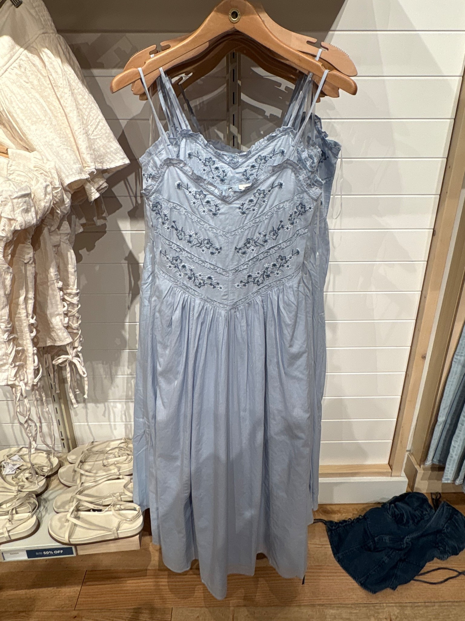 The cutest light blue dress with lace detail

#LTKSeasonal #LTKSaleAlert