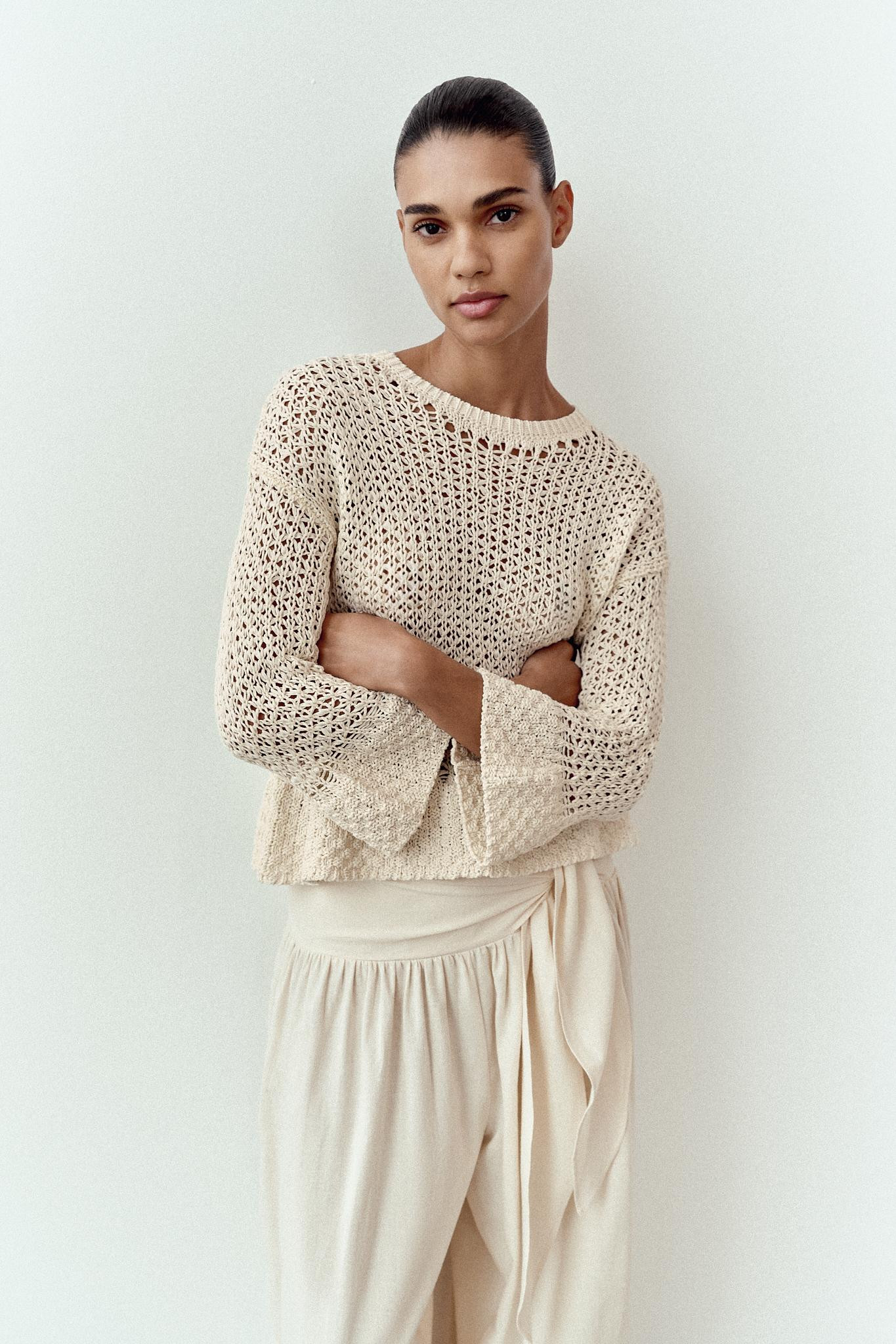 KNIT JUMPER WITH RUFFLES | Zara UK