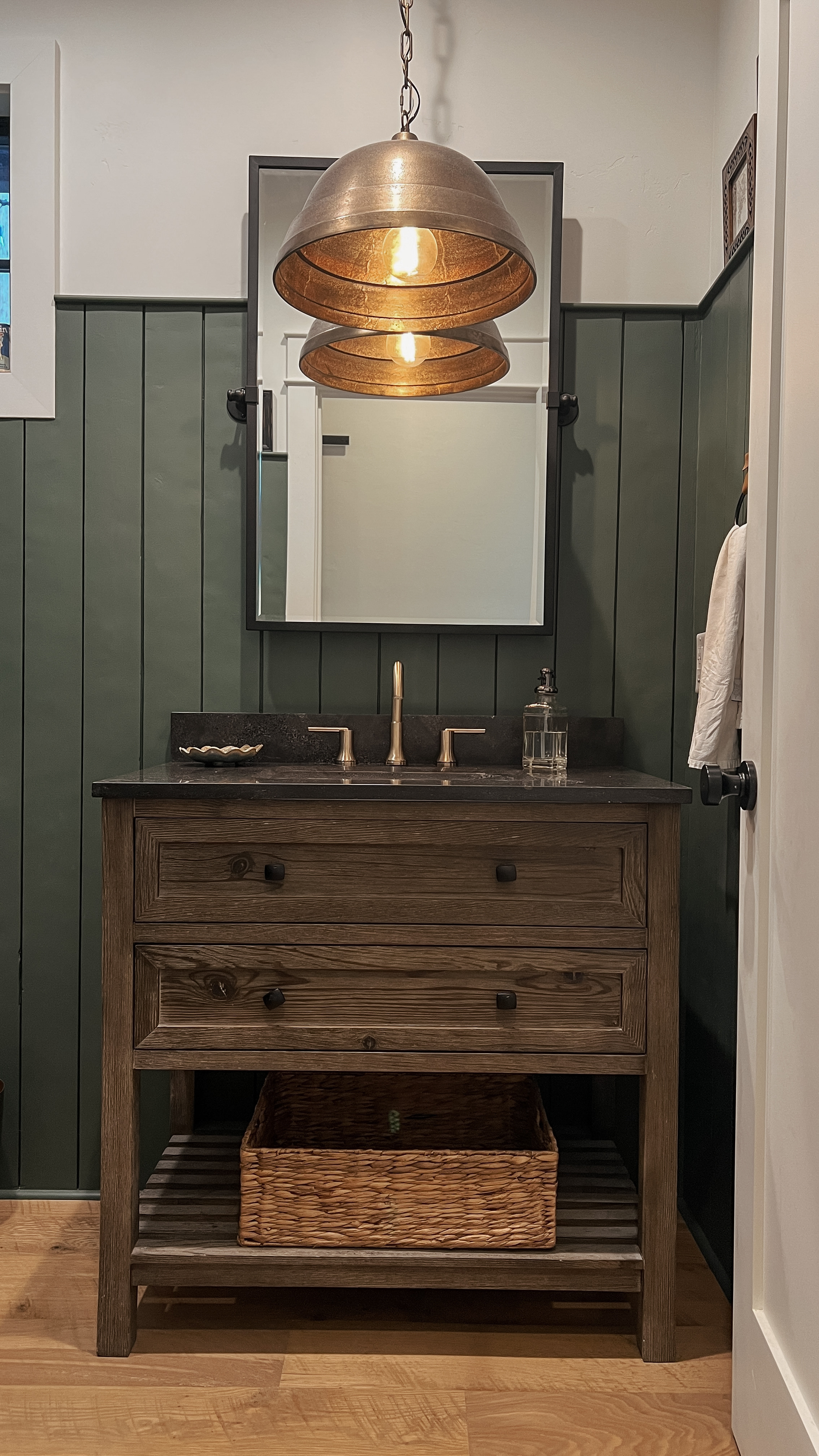 This 36” single vanity came with everything that we needed already installed — sink, gorgeous brass faucets and even the basket down below! It was the perfect fit for our powder bath.

You can find this hard finish that elevated our custom home build below, along with a few of my other favorites from @wayfair!

#ltkhome #liketkit @shop.ltk #wayfair #WayfairPartner @wayfair
 

 #LTKHome