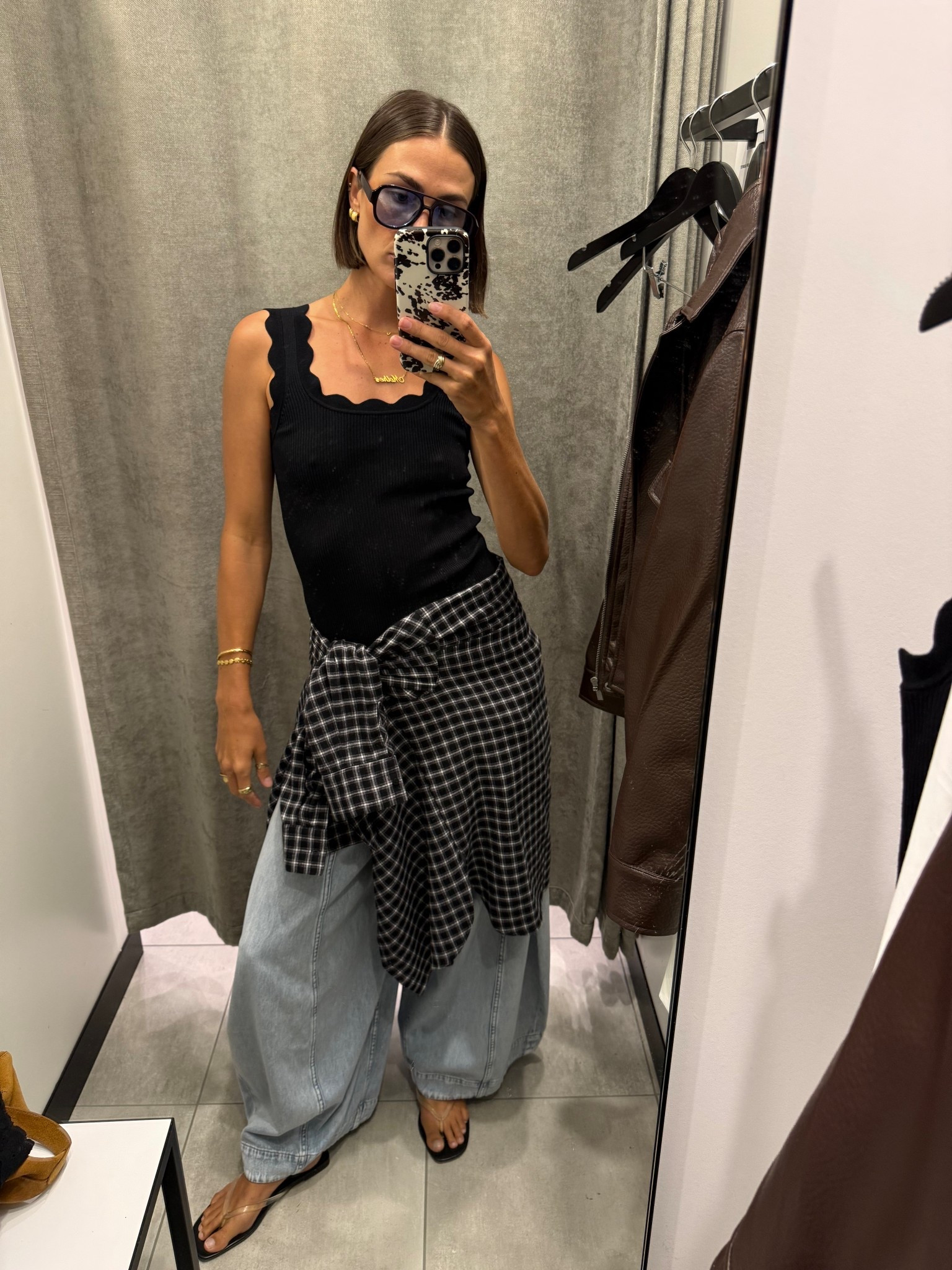 Could have run out of the door with this outfit! Absolutely love it. I’m in a size 10 for the jeans (my usual) - a small in the tank and grabbed a M/L in the shirt. Decjuba is really having a moment 

#LTKTall #LTKootd