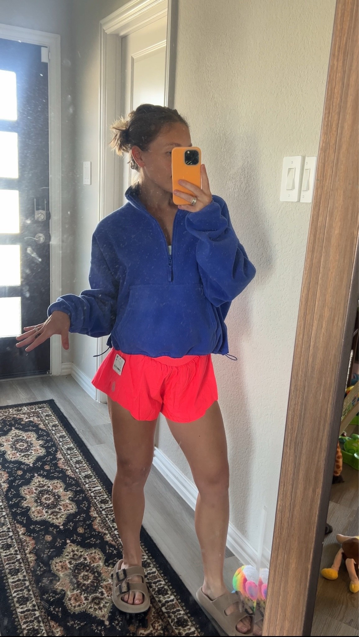 FP Movement Carpe Diem Short in the new summer coral color. Runs true to size, I’m in a xs. Paired with the Fabletics half zip and my most worn Amazon slides. All linked 🌸

#LTKootd #LTKActive #LTKPetite