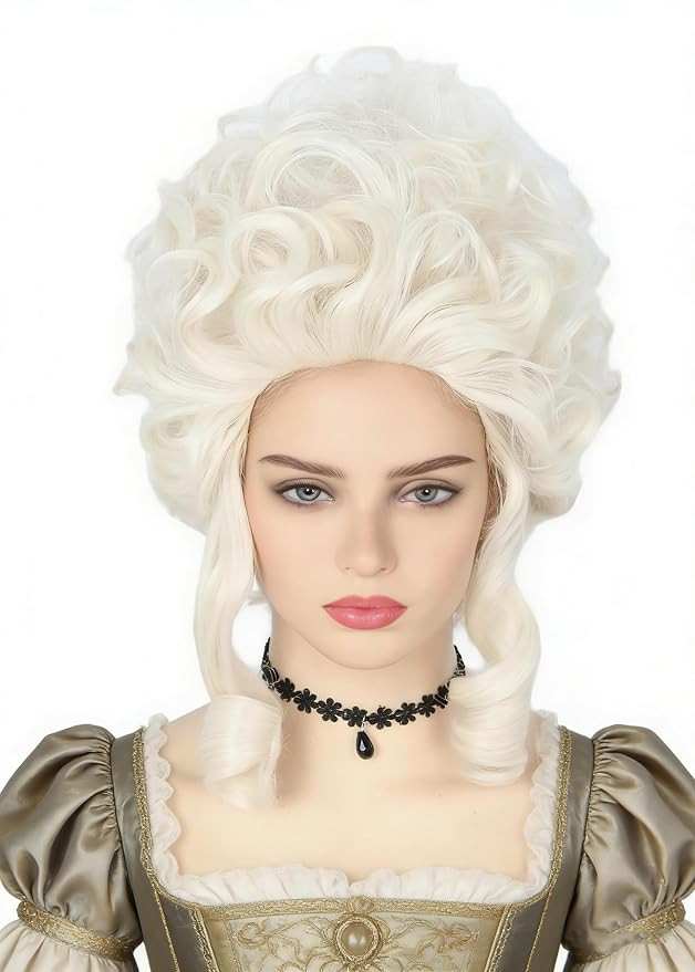 Topcosplay Blonde Short Big Hair Wig Halloween Costume Cosplay Wigs for Women Baroque Beehive Wig | Amazon (US)