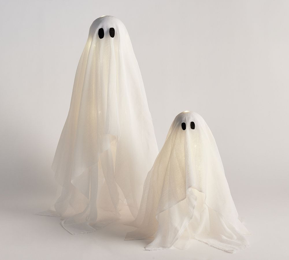 Small & Medium Lit Ghost Set - 19"H & 33"H | Pottery Barn (US)