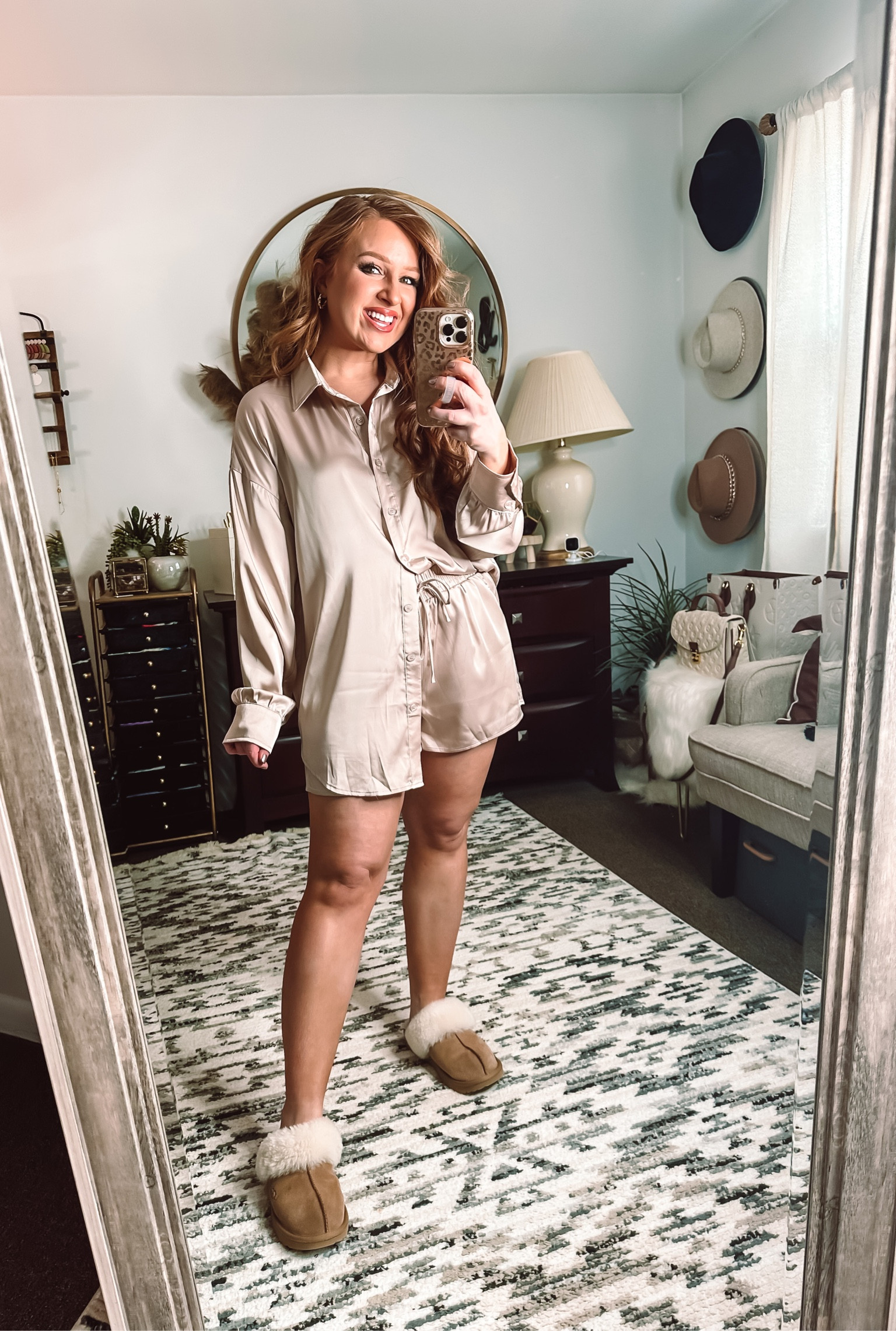 Satin pajamas ! Wearing a medium 

#LTKtravel #LTKFind #LTKunder100