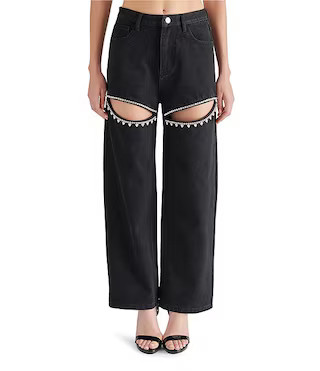 Steve Madden Taylor Denim Crystal Cut-Out Jeans | Dillard's | Dillard's