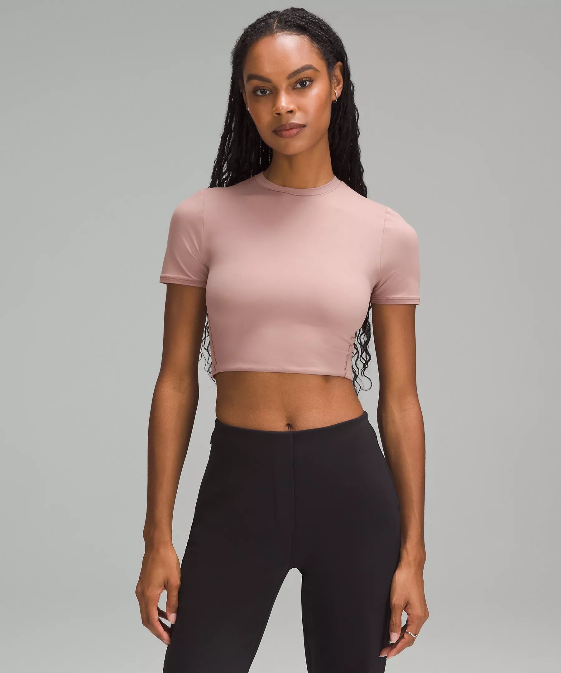 Wundermost Ultra-Soft Nulu Crewneck Cropped T-Shirt | Women's Short Sleeve Shirts & Tee's | lulul... | Lululemon (US)