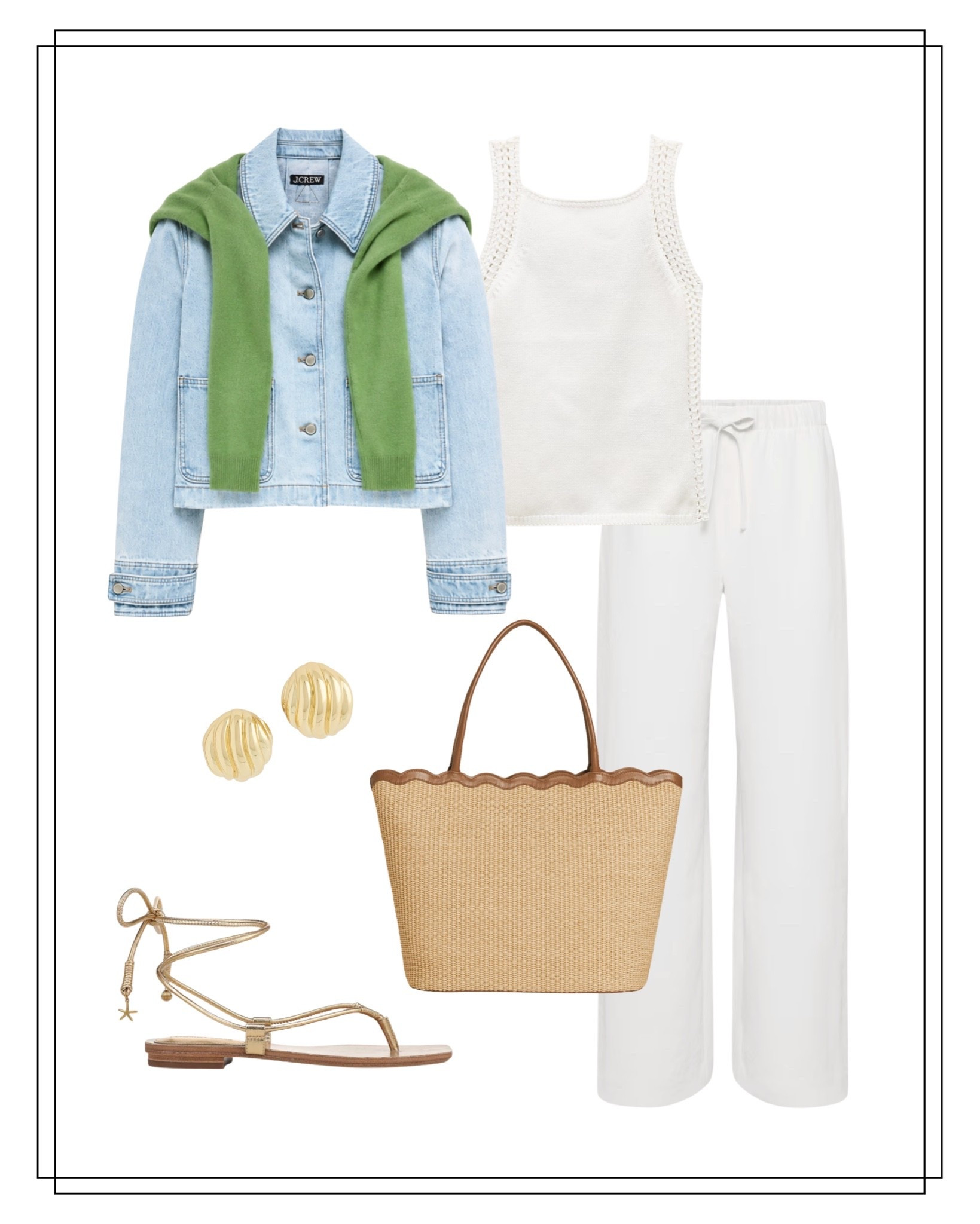 Summer outfit inspo! If you start with a monochromatic base, any jacket will go on top! ✨

#LTKSeasonal #LTKOver40 #LTKootd