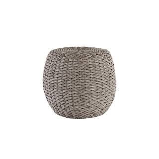 Hampton Bay 24 in. Megan Grey All-Weather Wicker Outdoor Patio Round Stool 6581912220G4613 - The ... | The Home Depot