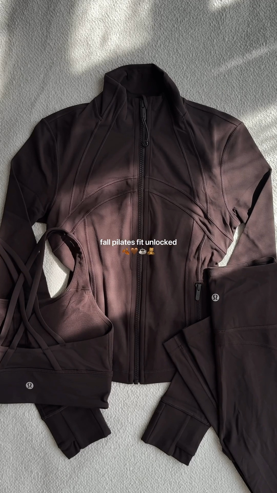 the perfect dark brown pilates / workout set for fall 🍂🤎

#lululemon #autumnfashion #fallfashion #fashiontrends #unboxing #haul

#LTKSeasonal #LTKStyleTip #LTKActive