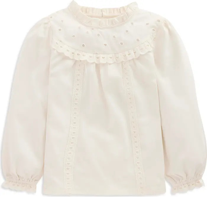 Kids' Heart Broderie Anglaise Top | Nordstrom