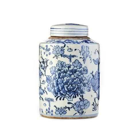 Cylindrical Small Floral Tea Jar | Caitlin Wilson Design