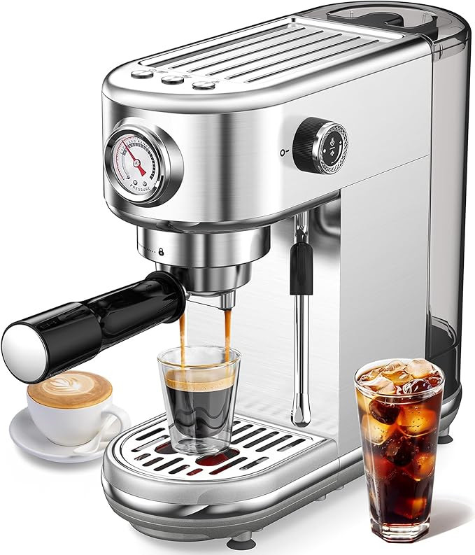 Espresso Machine with Milk Frother, 20 Bar Pressure Espresso Maker, with 44OZ Removable Tank, Com... | Amazon (US)