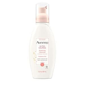 Aveeno Ultra-Calming Foaming Cleanser & Makeup Remover Facial Cleanser with Calming Feverfew, Fac... | Amazon (US)