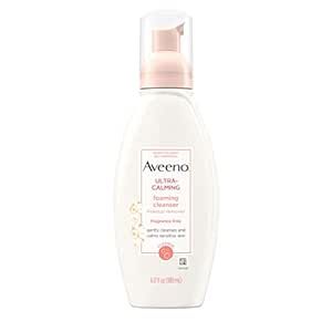 Aveeno Ultra-Calming Foaming Cleanser & Makeup Remover Facial Cleanser with Calming Feverfew, Fac... | Amazon (US)