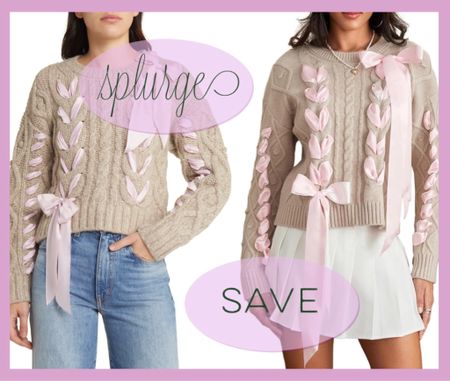 loveshackfancy parson sweater dupe // pink ribbon sweater // pink bow sweater // coquette aesthetic // valentine’s day outfits // grandmillennial style

#LTKfindsunder100 #LTKfindsunder50 #LTKSeasonal