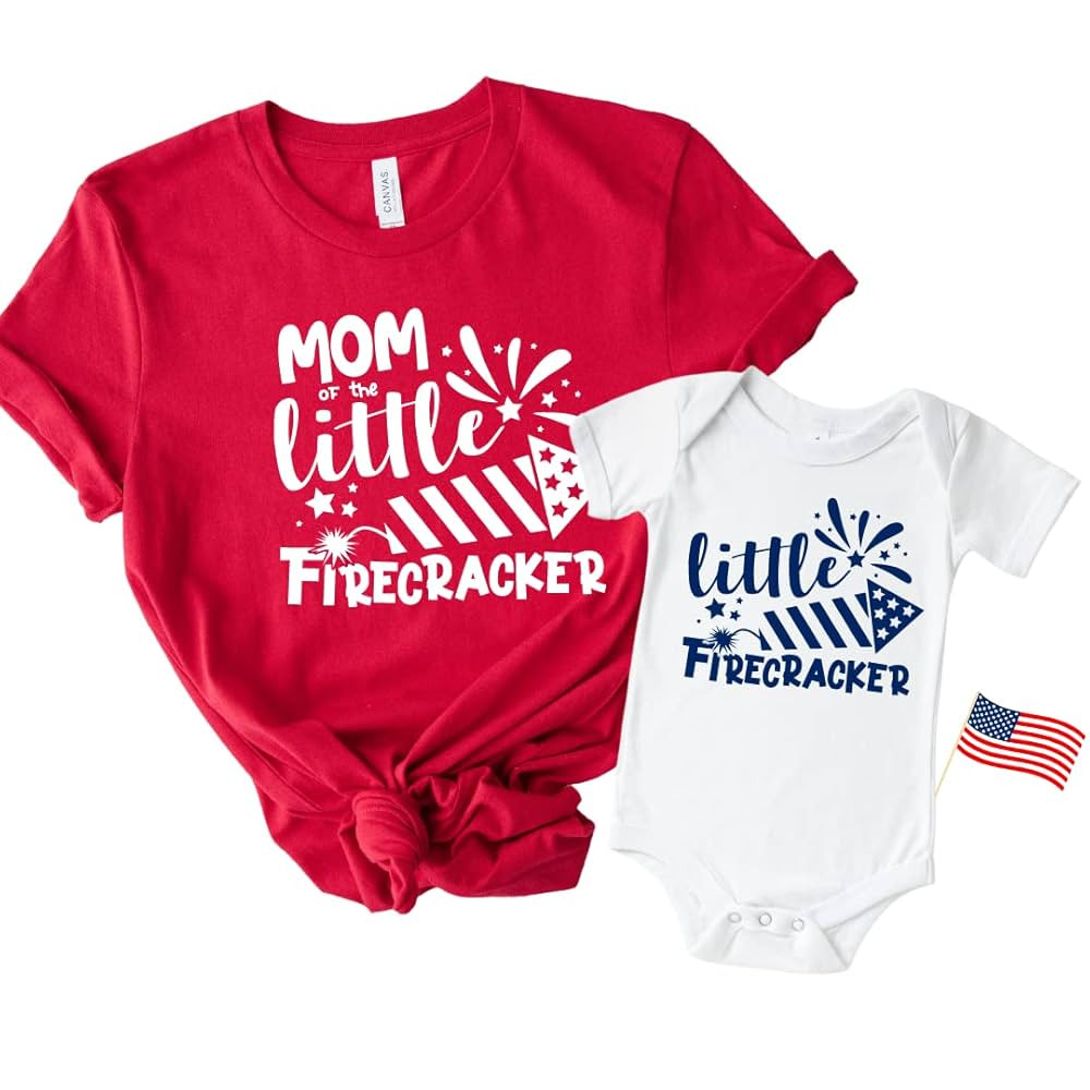 Little Firecracker Matching Outfits For 4th of July 2022, Mother Daughter 4th of July Outfits, Fo... | Amazon (US)