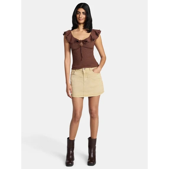 Madden NYC Women's Ruffle Top | Walmart (US)