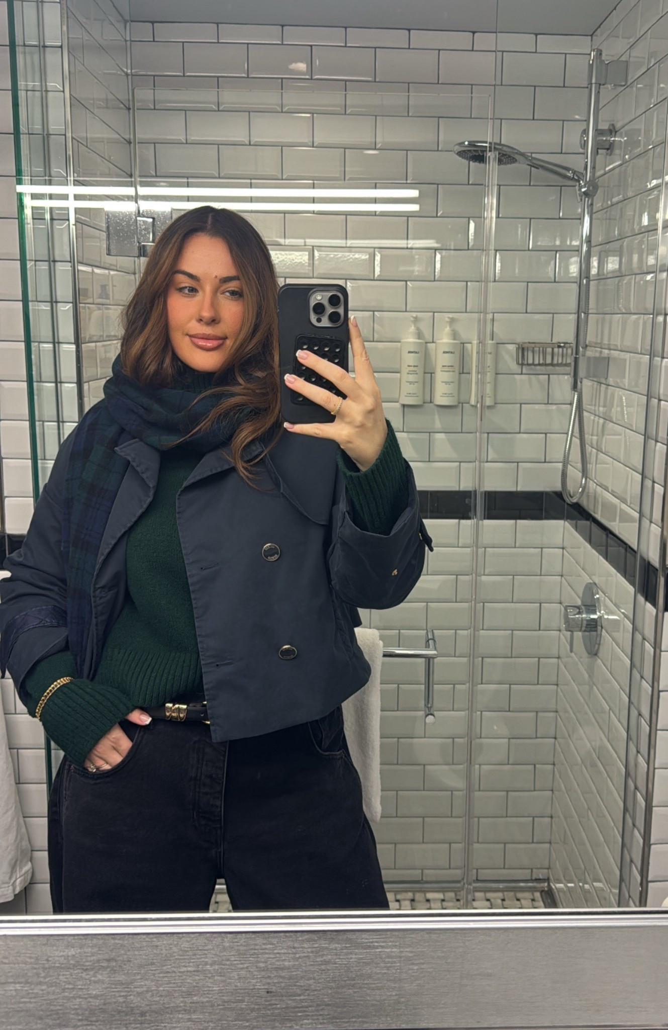 Winter OOTD wearing large sweater, XL jacket and 32 denim  

#LTKTall #LTKMidsize #LTKHoliday