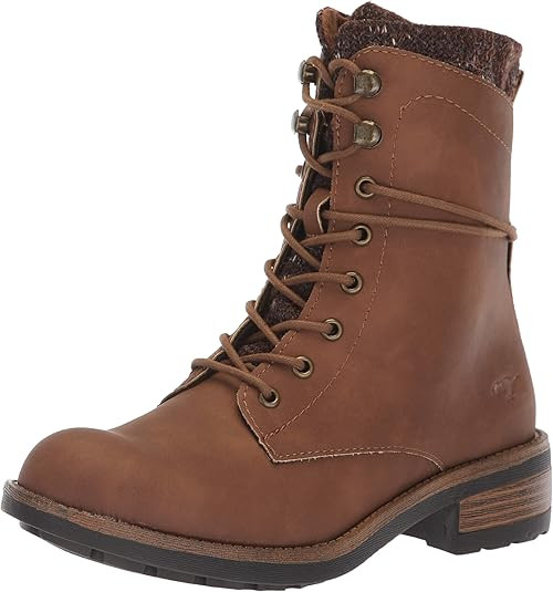Rocket Dog Women's Tayte Library Pu/Finland Knit Fabric Combat Boot | Amazon (US)
