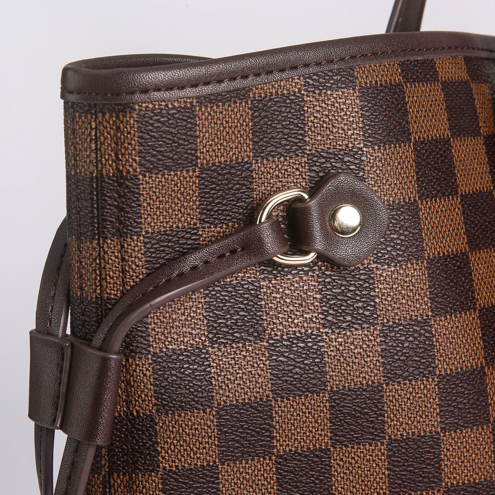 GOWELL Fashion Womens Satchel Purse Handbag Checkered Tote Shoulder Bag With Inner Pouch, PVC Lea... | Walmart (US)