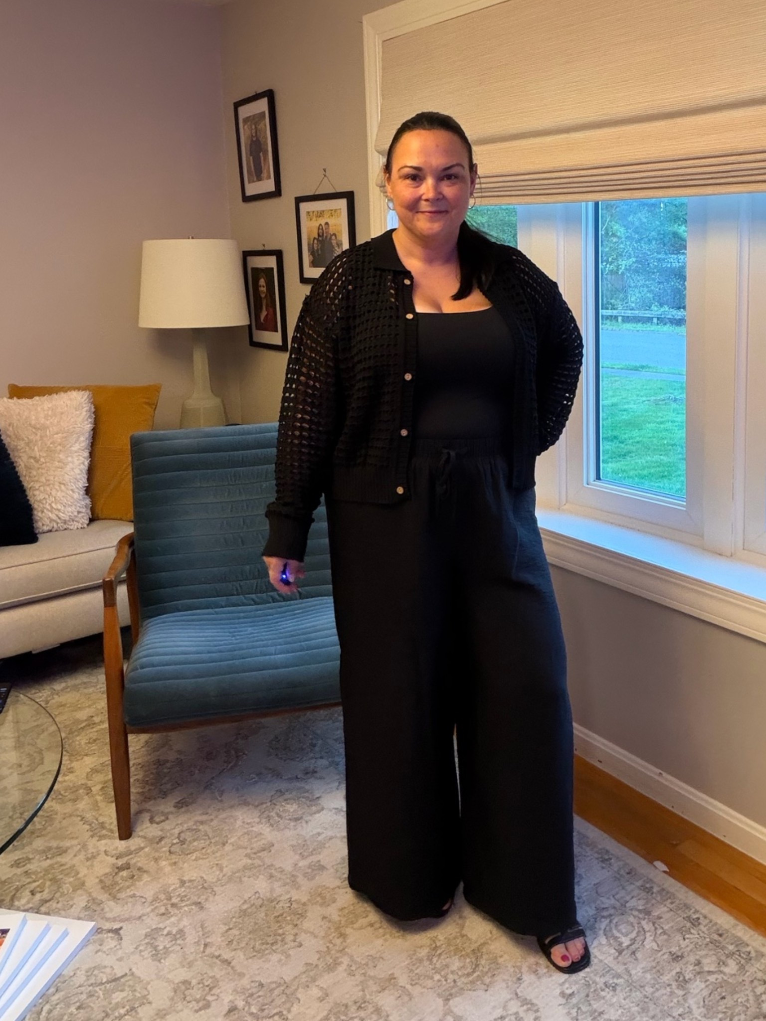All black for Monday to mourn the weekend ending. 

This is the kind of look that actually survives a full day — sitting, walking, errands, dinner plans, all of it. Nothing digging, pulling, or needing to be adjusted every five minutes 🙌

Everything is true to size and easy to mix with pieces already in your closet. Linking all the details here ✨

#LTKWorkwear #LTKMidsize #LTKootd