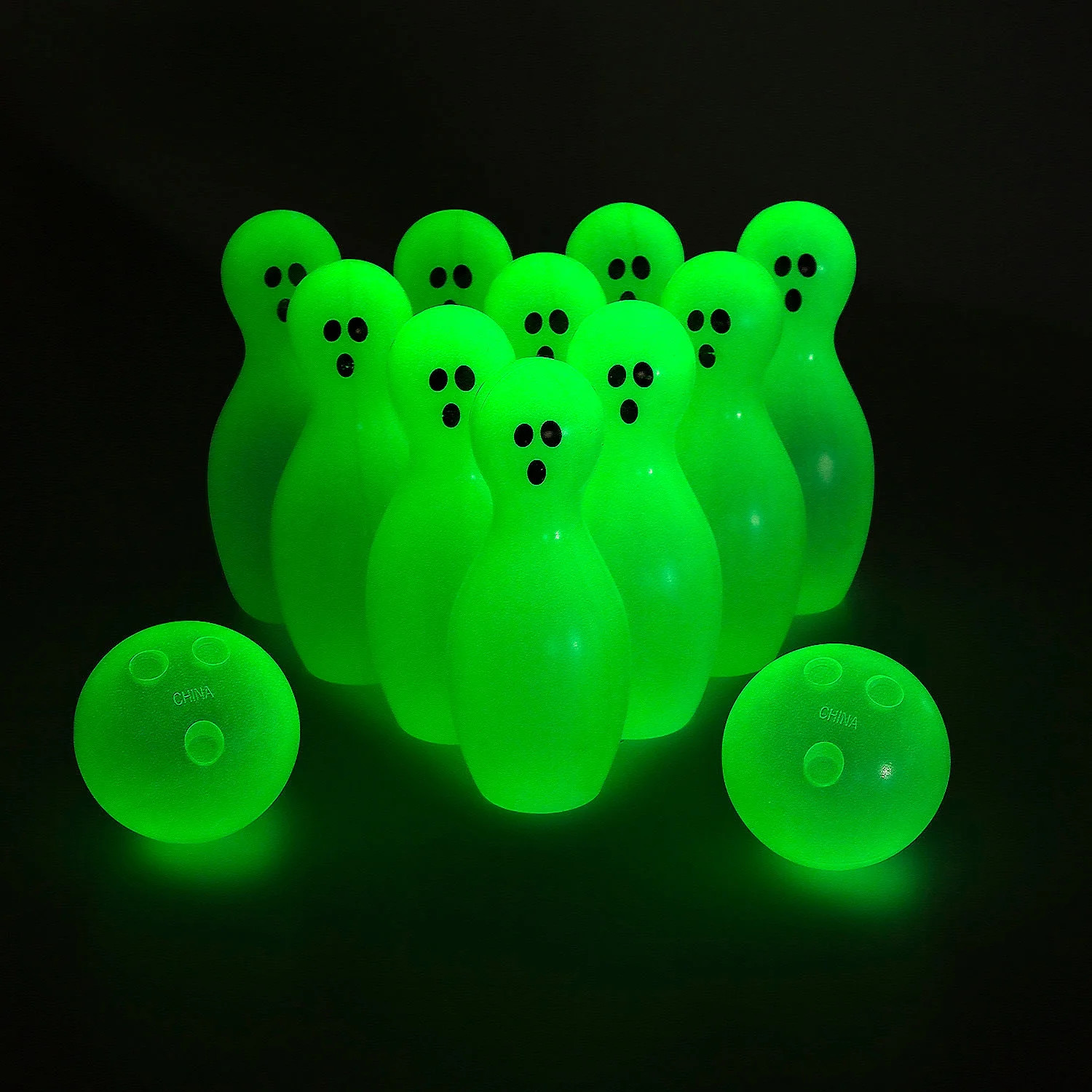 Fun Express Glow-in-the-Dark Halloween Ghost Pin Plastic Bowling Game | Walmart (US)