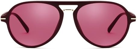 FEISEDY Classic Aviator Sunglasses for Women Men, Retro Trendy 70s Double Bridge Aviators Sunnies... | Amazon (US)